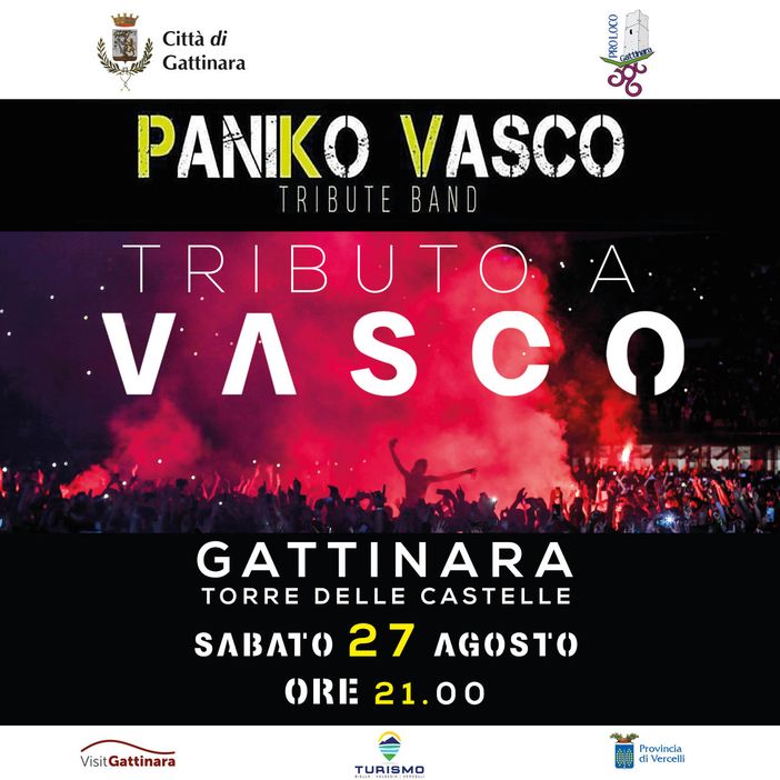 Gattinara: Sabato 27 agosto Tributo a Vasco Rossi alle Torre delle Castelle