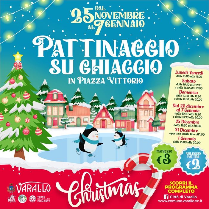 A Varallo si pattina sul ghiaccio fino al 7 gennaio