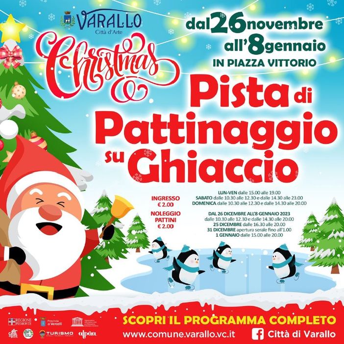 Anche a Varallo si può pattinare fino all'8 gennaio