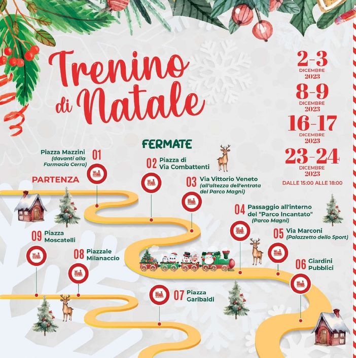 Borgosesia: Il trenino di Natale diverte grandi e bambini