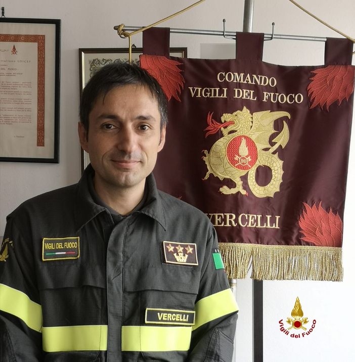Il nuovo comandante dei Vigili del Fuoco di Vercelli Ciro Bolognese