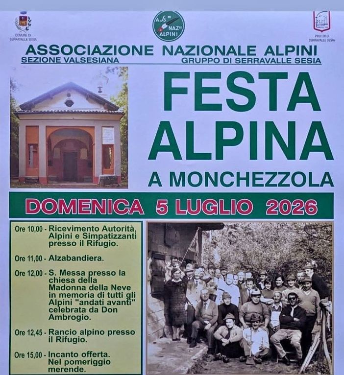 Serravalle Sesia, Festa Alpina a Monchezzola con il Gruppo Alpini Serravalle Sesia, Festa Alpina a Monchezzola con il Gruppo Alpini