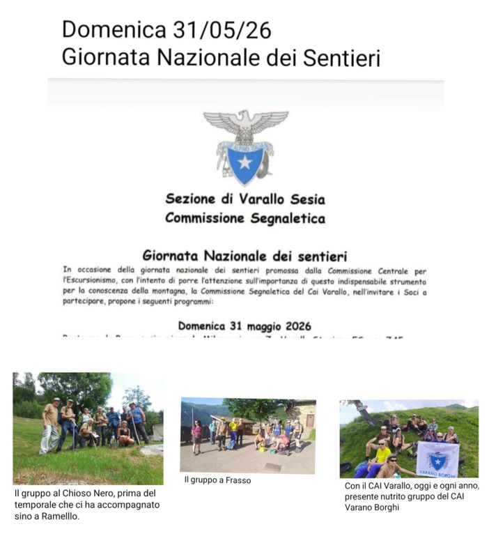 CAI Varallo, la Giornata Nazionale dei Sentieri fa tappa a Scopa CAI Varallo, la Giornata Nazionale dei Sentieri fa tappa a Scopa