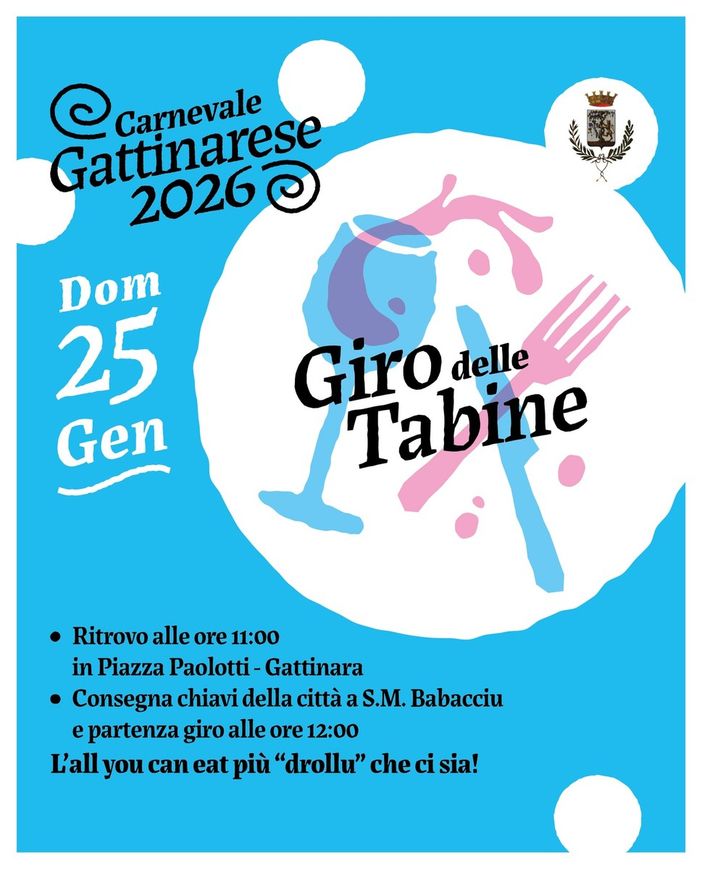 Gattinara, torna il “Giro delle Tabine” per il Carnevale 2026: appuntamento domenica 25 gennaio Gattinara, torna il “Giro delle Tabine” per il Carnevale 2026: appuntamento domenica 25 gennaio