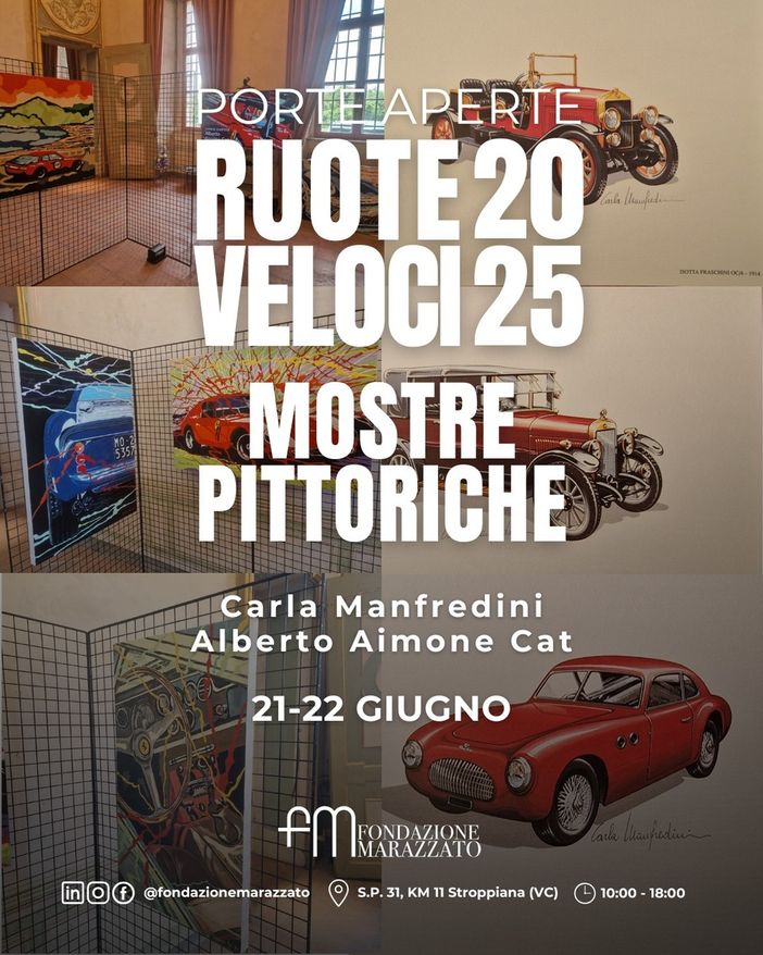 "Ruote Veloci": esposizione di auto storiche e incontri sul motorsport alla Fondazione Marazzato