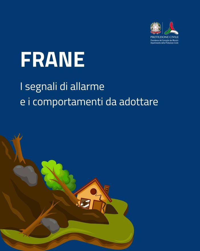 Frane, dalla Protezione Civile le indicazioni sui segnali di allarme e sui comportamenti corretti
