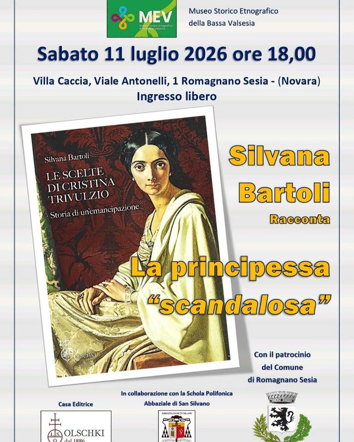 A Romagnano Sesia Silvana Bartoli racconta “La principessa scandalosa”