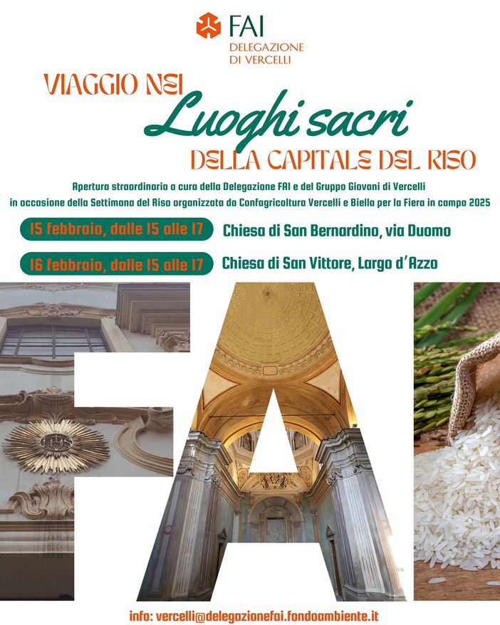 Delegazione Fai Vercelli: nuovi appuntamenti Delegazione Fai Vercelli: nuovi appuntamenti