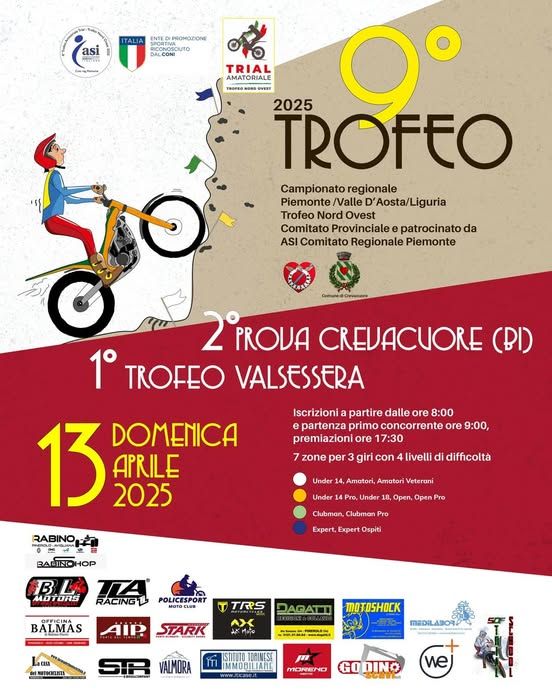 9° Trofeo Trial ASI e 1° Trofeo Valsessera: il mondo delle due ruote si da appuntamento a Crevacuore. 9° Trofeo Trial ASI e 1° Trofeo Valsessera: il mondo delle due ruote si da appuntamento a Crevacuore.