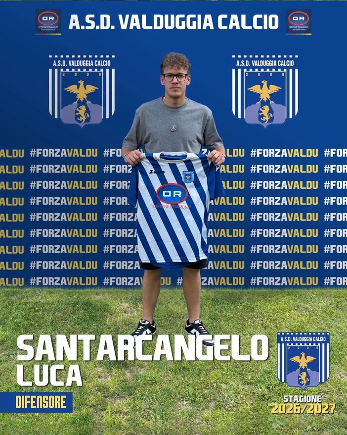 Valduggia Calcio, Luca Santarcangelo entra nella rosa biancoblu Valduggia Calcio, Luca Santarcangelo entra nella rosa biancoblu