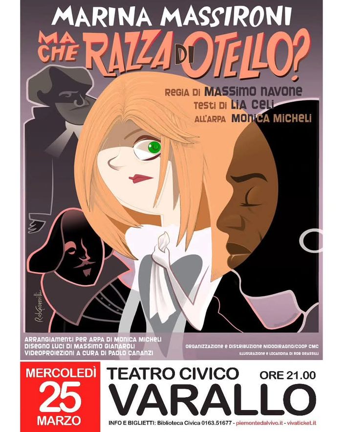 Varallo, al Teatro Civico arriva “Ma che razza di Otello?” con Marina Massironi: appuntamento il 25 marzo