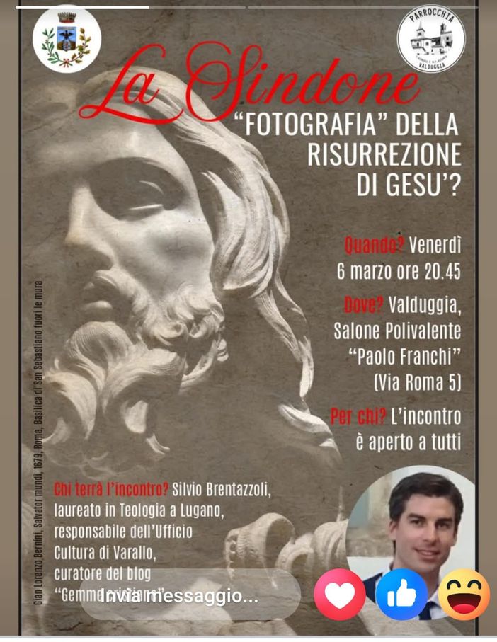 A Valduggia un incontro sulla Sindone: “fotografia” della risurrezione di Gesù?