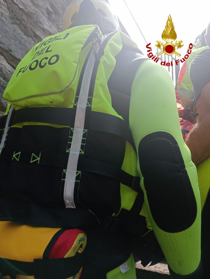 Persona soccorsa nel torrente Sermenza