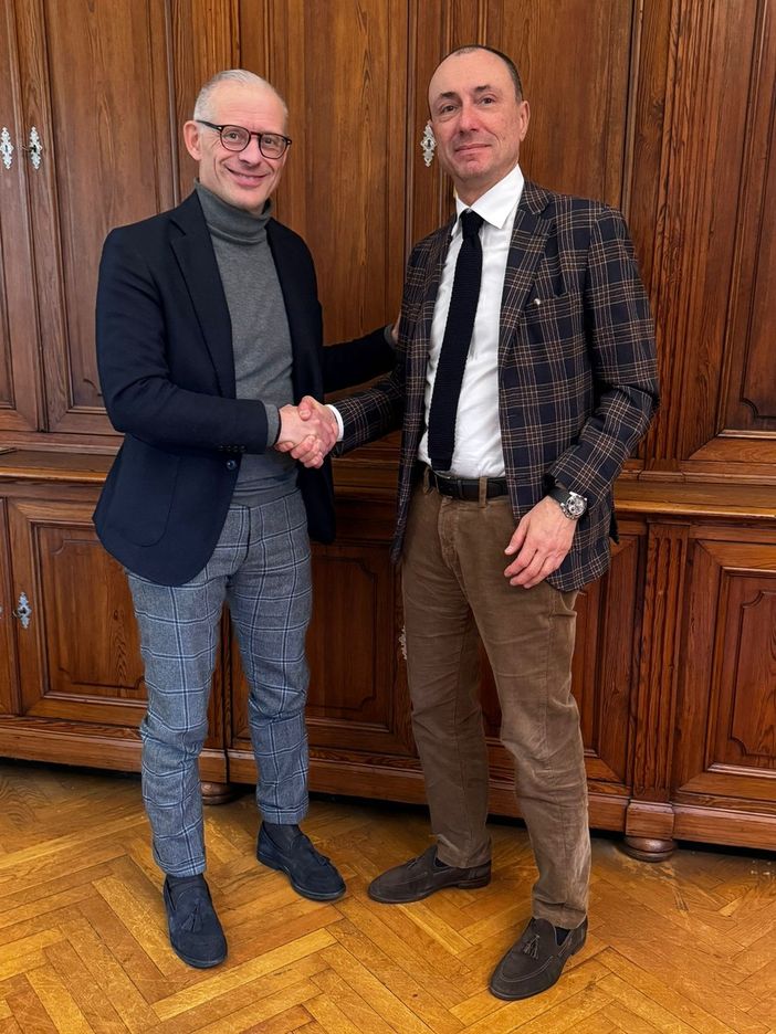 Bonaccio e Ricci durante la visita Bonaccio e Ricci durante la visita