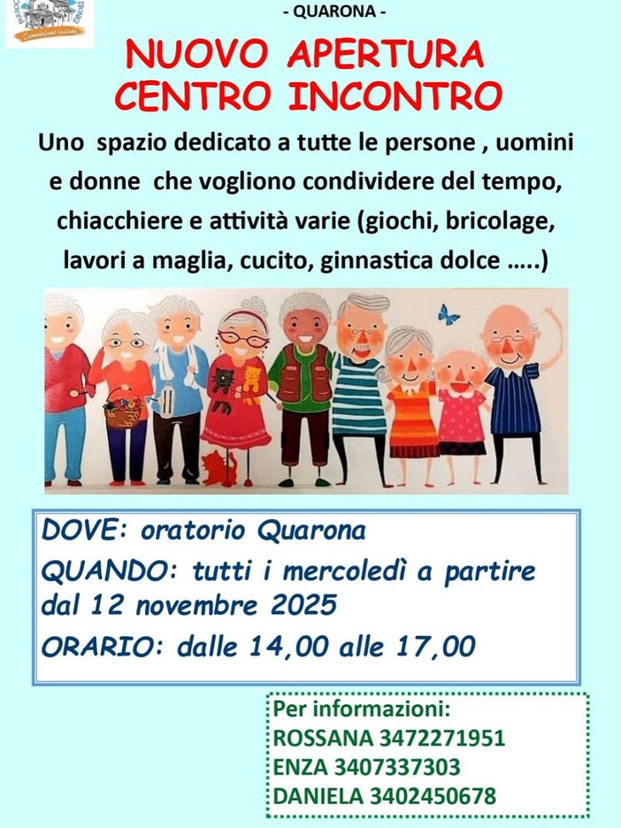 Quarona inaugura il nuovo Centro Incontro: uno spazio per socializzare, creare e stare insieme