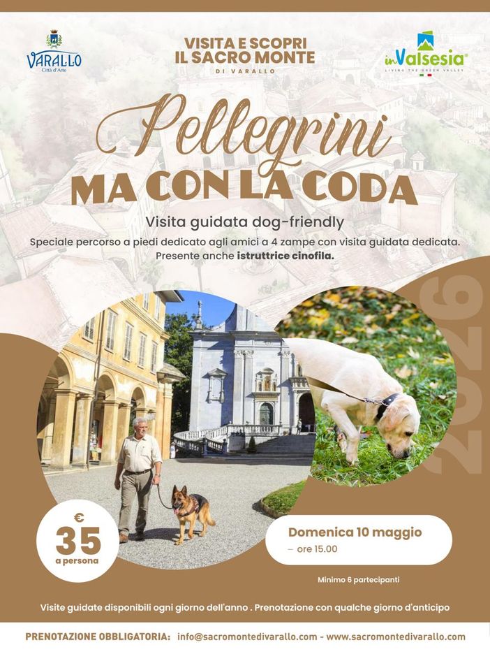 Al Sacro Monte di Varallo arriva “Pellegrini ma con la coda” Al Sacro Monte di Varallo arriva “Pellegrini ma con la coda”