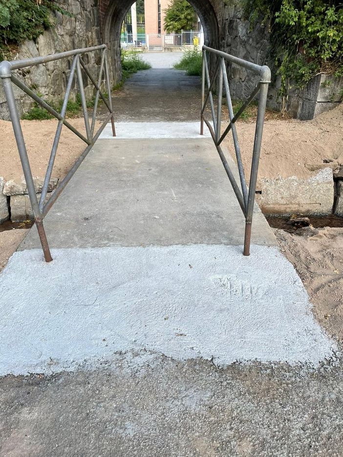 Quarona: Intervento sul ponticello nella zona commerciale