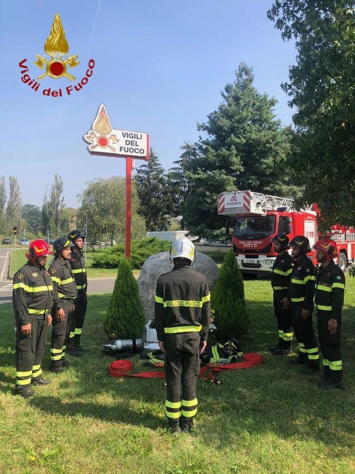 I Vigili del Fuoco di Novara commemorano l'11 settembre