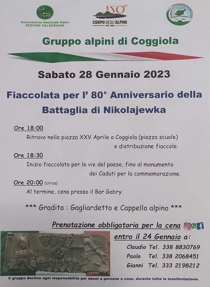 Coggiola, le strade si illuminano per la fiaccolata in memoria dei caduti di Nikolajewka Coggiola, le strade si illuminano per la fiaccolata in memoria dei caduti di Nikolajewka