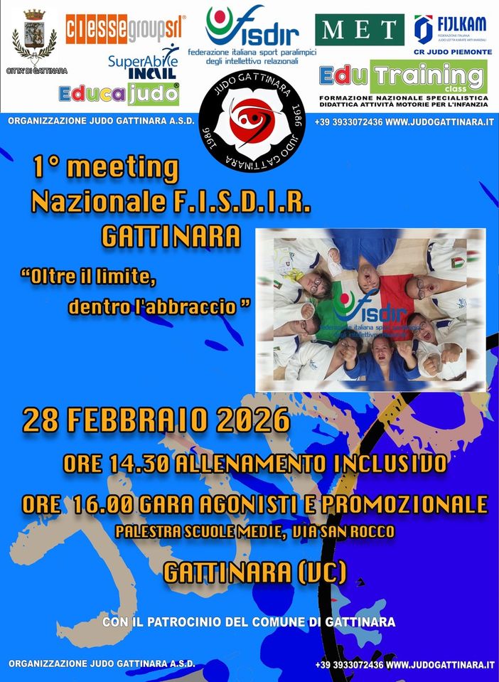 Gattinara porta sul tatami il 1° Meeting Nazionale F.I.S.D.I.R. di judo: sport paralimpico e inclusione al centro