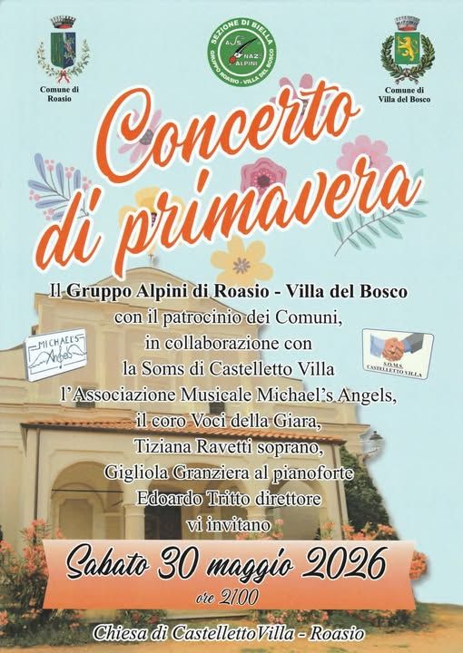 A Roasio il Concerto di Primavera con il Gruppo Alpini