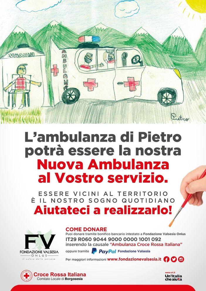 Una nuova Ambulanza per C.R.I. Italiana Comitato di Borgosesia