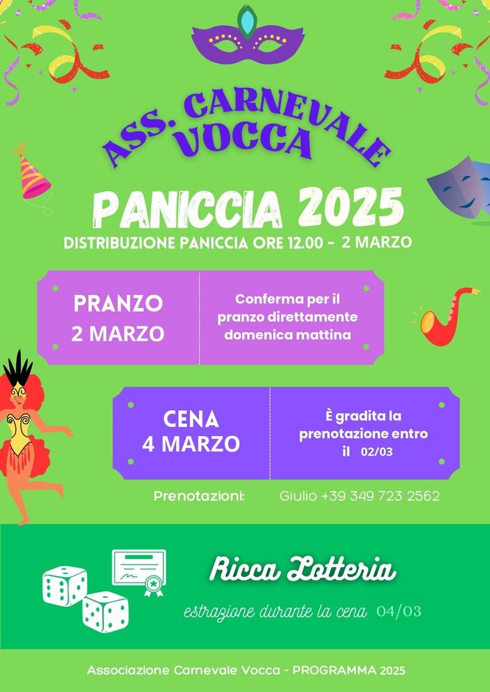 Carnevale di Vocca: Paniccia in compagnia Carnevale di Vocca: Paniccia in compagnia