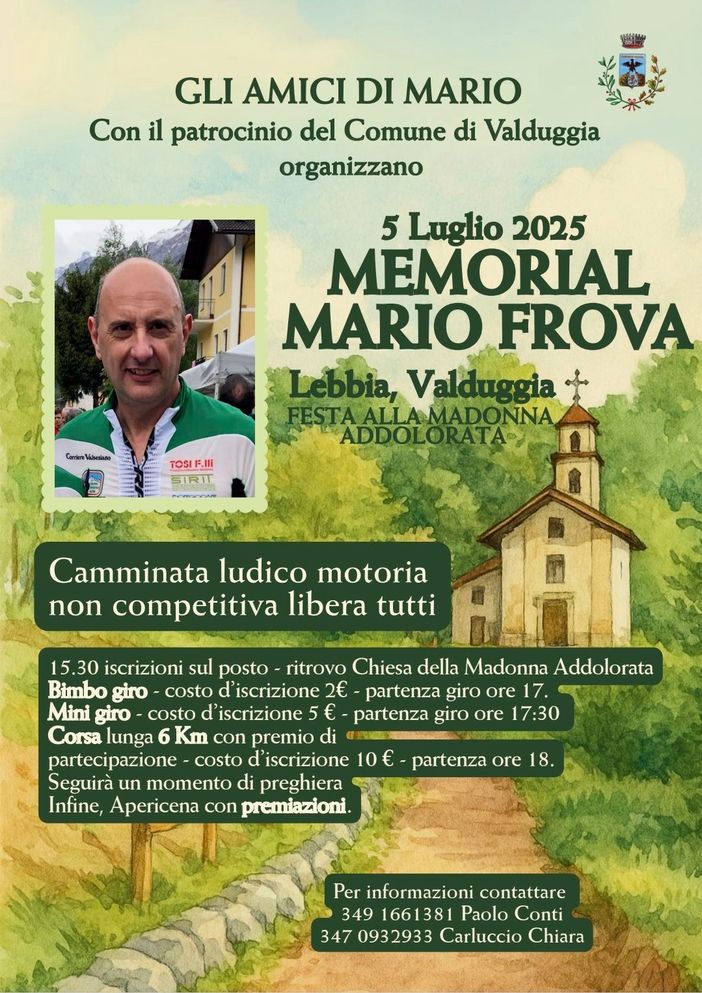 Festa della Madonna Addolorata: a Valduggia, camminata in ricordo di Mario Frova