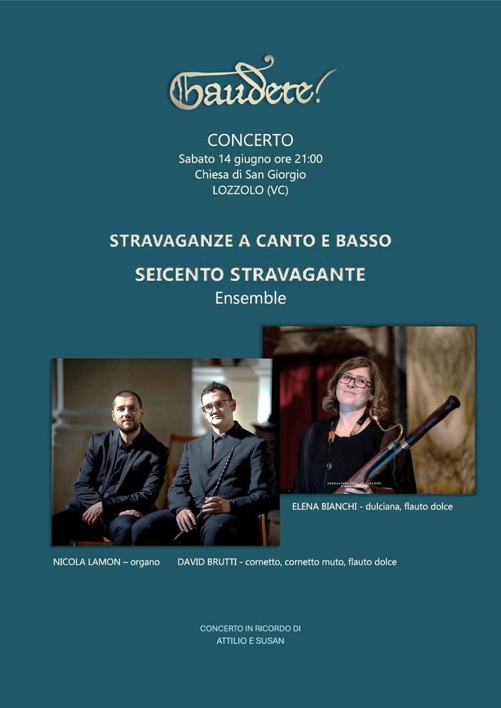 "Festival Gaudete!": a Lozzolo protagoniste le sinfonie del Seicento "Festival Gaudete!": a Lozzolo protagoniste le sinfonie del Seicento