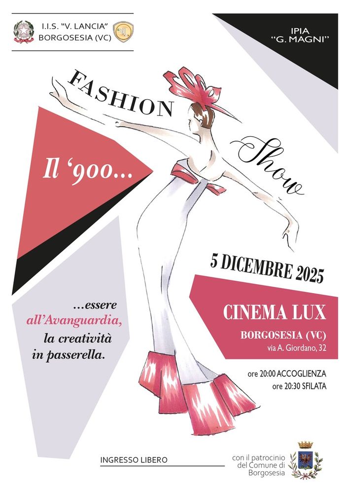Borgosesia, la creatività torna in passerella: l’Ipsia Magni porta al Lux una sfilata dedicata ai grandi del Novecento Borgosesia, la creatività torna in passerella: l’Ipsia Magni porta al Lux una sfilata dedicata ai grandi del Novecento