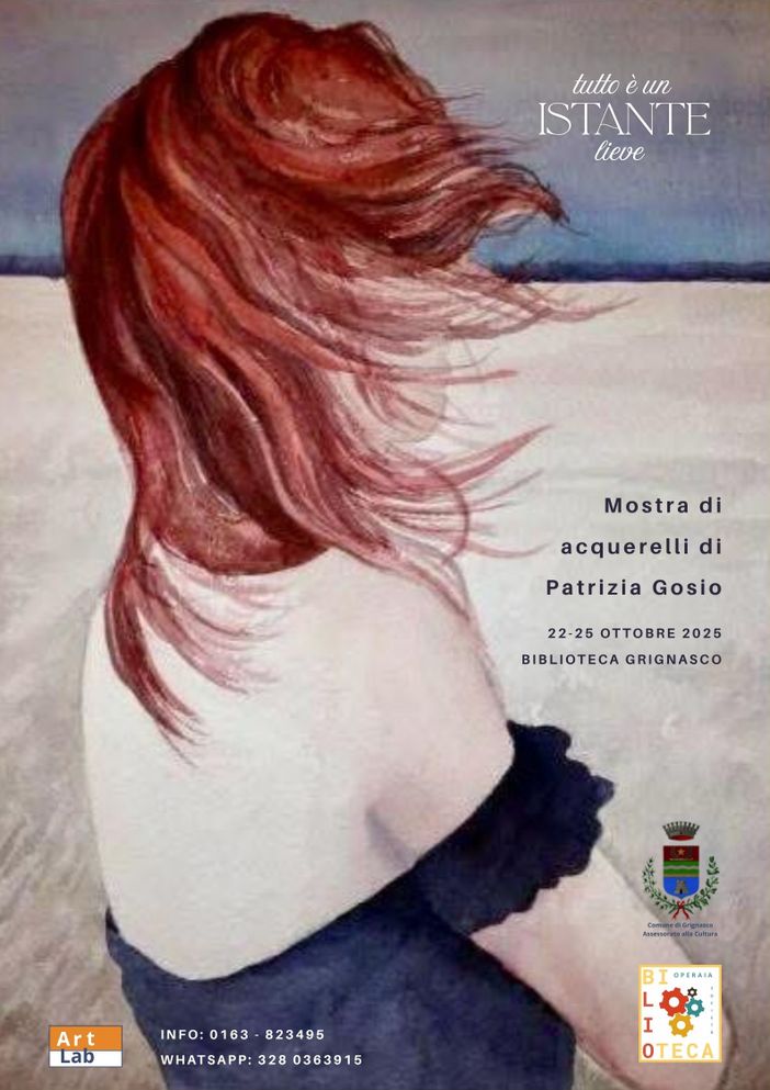 “Tutto è un istante lieve”: a Grignasco la mostra di acquerelli di Patrizia Gosio