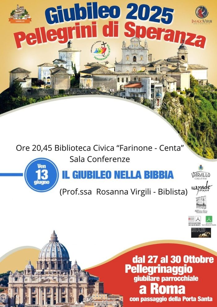 Alla biblioteca civica di Varallo, "Il Giubileo nella Bibbia" raccontato da Rosanna Virgili Alla biblioteca civica di Varallo, "Il Giubileo nella Bibbia" raccontato da Rosanna Virgili