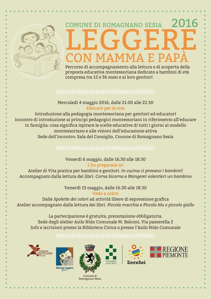 Romagnano Sesia: Leggere con mamma e papà