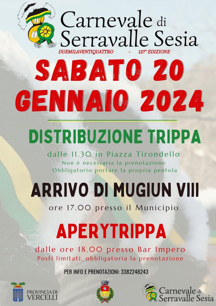 Serravalle Sesia: Parte il Carnevale Serravalle Sesia: Parte il Carnevale