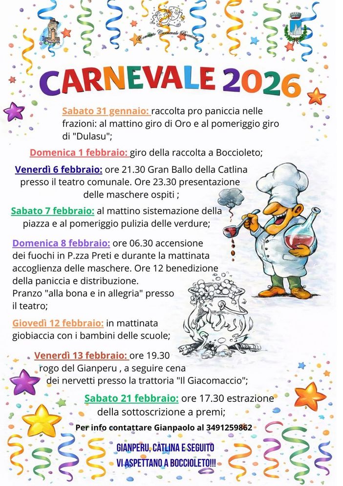 Boccioleto si prepara al Carnevale: dal giro nelle frazioni alla Paniccia, fino al rogo del Gianperu