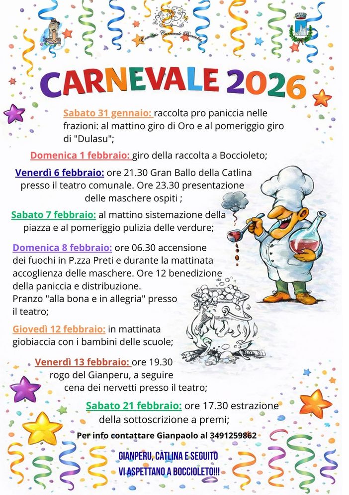 A Boccioleto si accende l’attesa per il Carnevale con Gianperu e Catlina