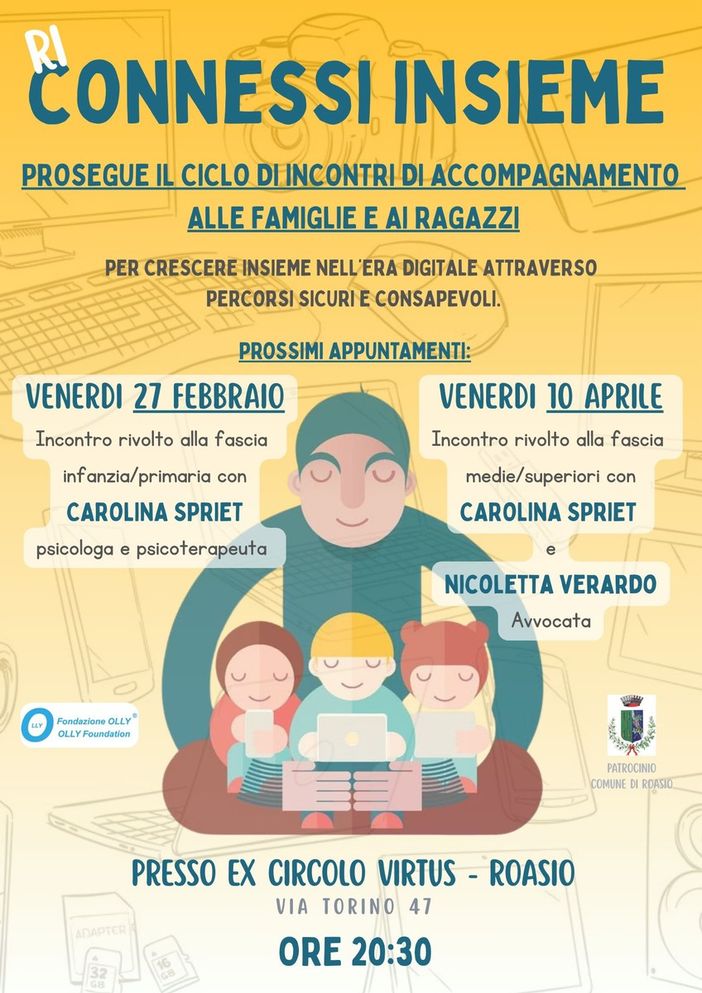 Crescere nell’era digitale: a Roasio incontri gratuiti per famiglie e ragazzi Crescere nell’era digitale: a Roasio incontri gratuiti per famiglie e ragazzi