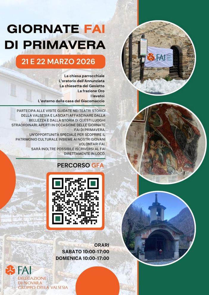 Giornate FAI di Primavera 2026: Boccioleto apre i suoi tesori