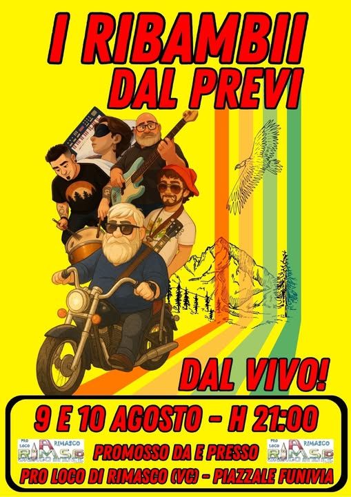 A Rimasco, un tributo ai "Nomadi" del gruppo "I Ribambii dal Previ"
