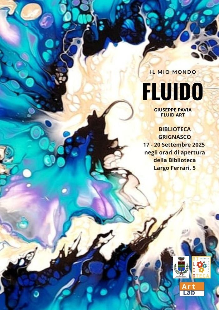 Biblioteca di Grignasco: arriva la Fluid Art di Giuseppe Pavia