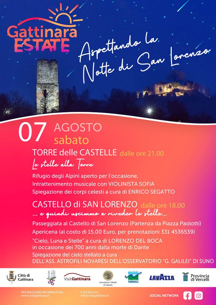 Aspettando la Notte di San Lorenzo a Gattinara Aspettando la Notte di San Lorenzo a Gattinara