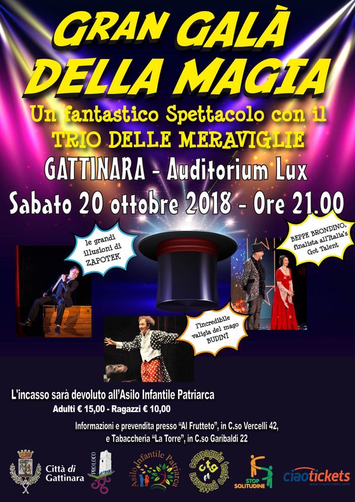 Il Gran Galà della magia a favore dell'asilo Patriarca Il Gran Galà della magia a favore dell'asilo Patriarca
