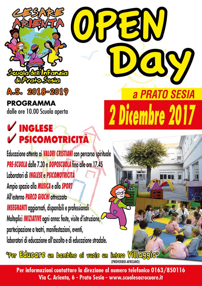 Open Day alla scuola d'infanzia di Prato Sesia