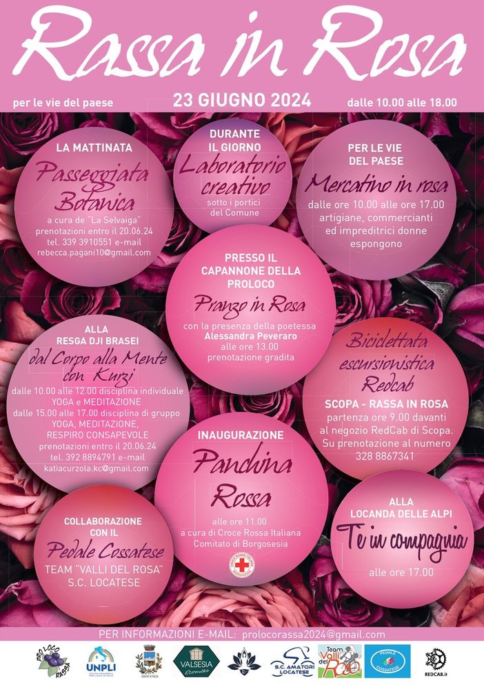 Rassa in Rosa 2024: si celebra la donna fra arte, natura e benessere. Rassa in Rosa 2024: si celebra la donna fra arte, natura e benessere.