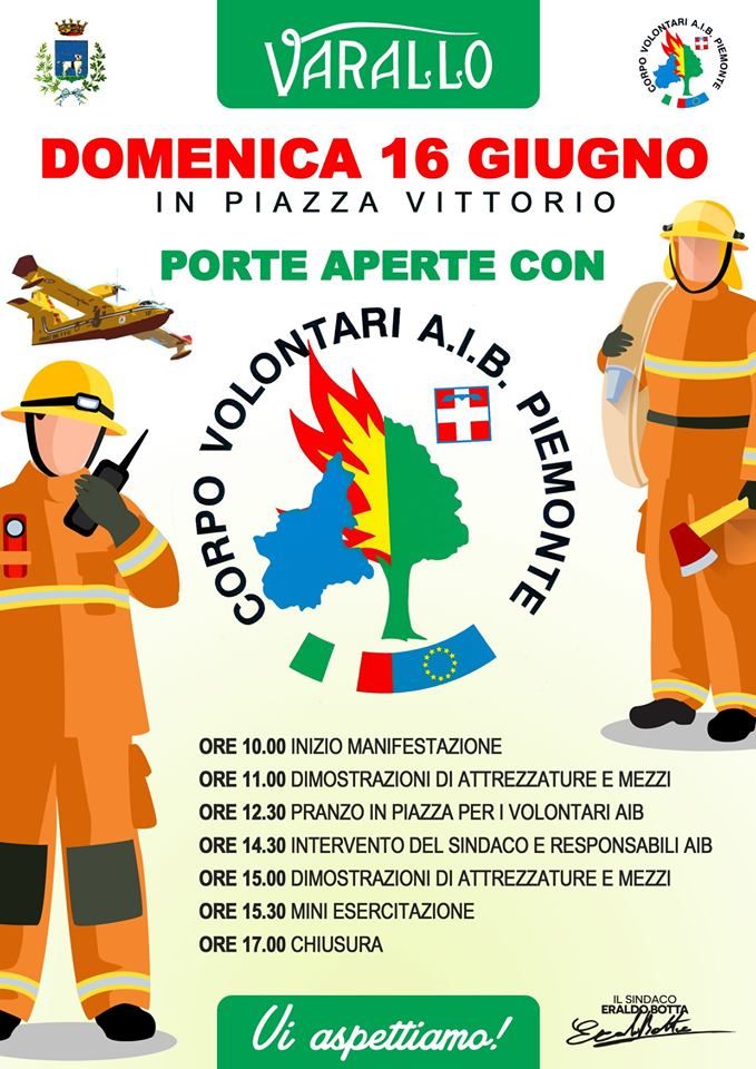 Porte aperte con il corpo volontari AIB Piemonte a Varallo Porte aperte con il corpo volontari AIB Piemonte a Varallo