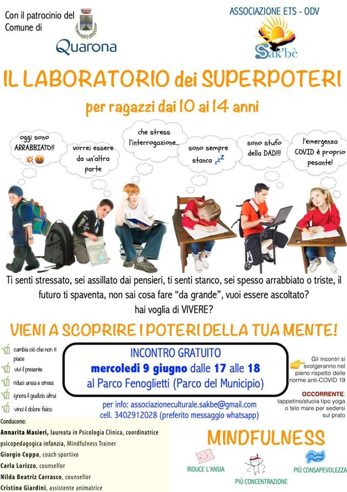 Quarona: Arriva il laboratorio dei super poteri