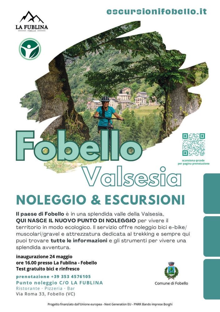 Fobello punta sul turismo green: inaugurato il noleggio bici e attrezzatura per escursioni Fobello punta sul turismo green: inaugurato il noleggio bici e attrezzatura per escursioni