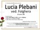 Lucia Plebani, ved. Folghera