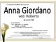 Anna Giordano, ved. Roberto