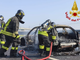 Auto a fuoco sull'A4, l'allarme scatta a Carisio